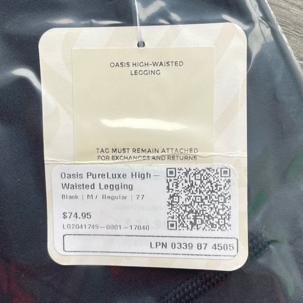 Fabletics NWT Oasis PureLuxe Athleisure Yoga High-Waisted Legging Black Medium - Picture 11 of 14